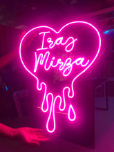 dripping heart (with name)  Neon Sign